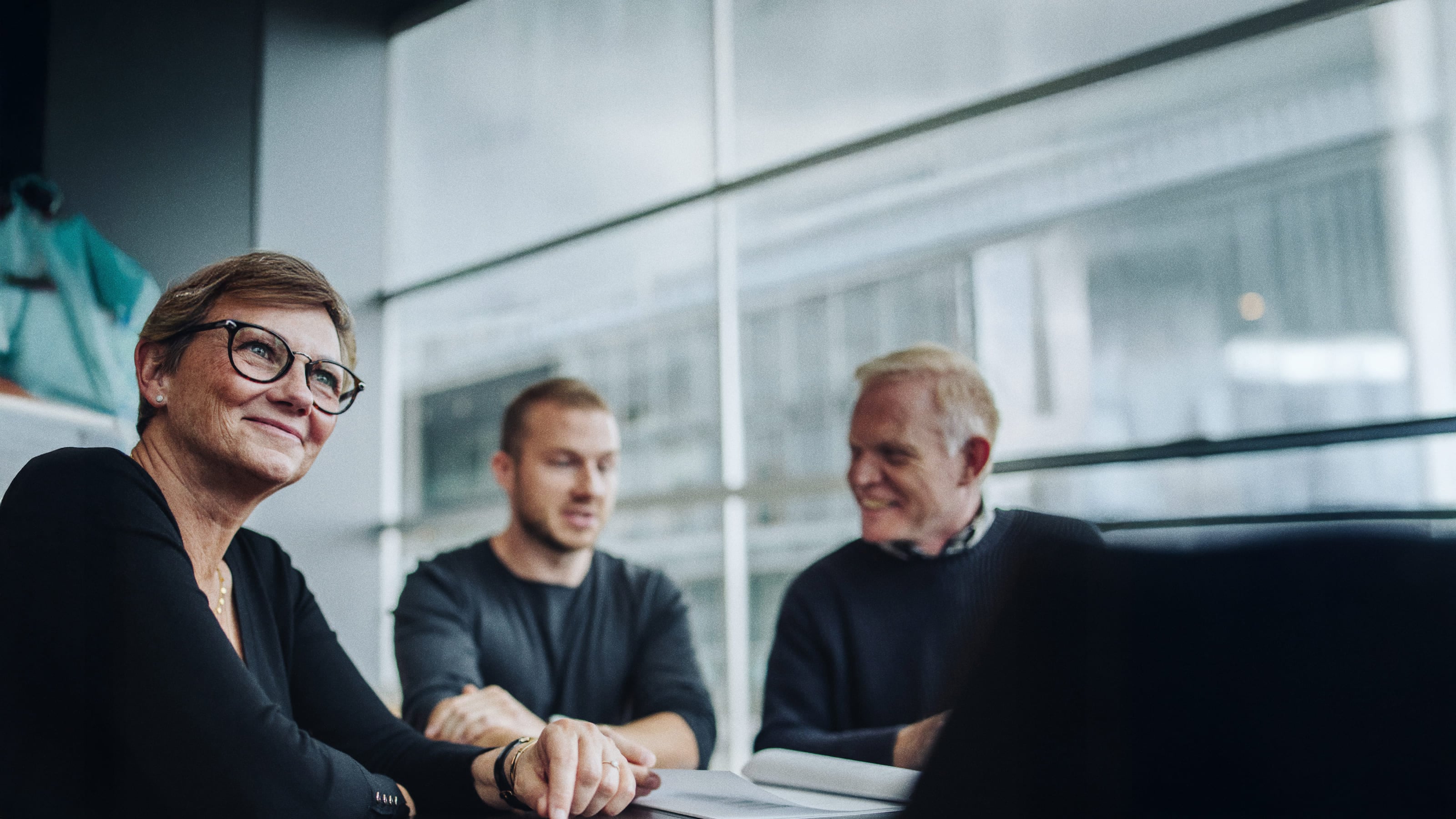 People at desk in the office